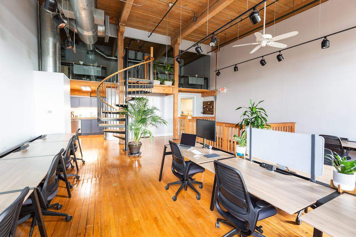 Second floor of The Mill. Photo by Remy Thurston/Courtesy of The Mill Coworking