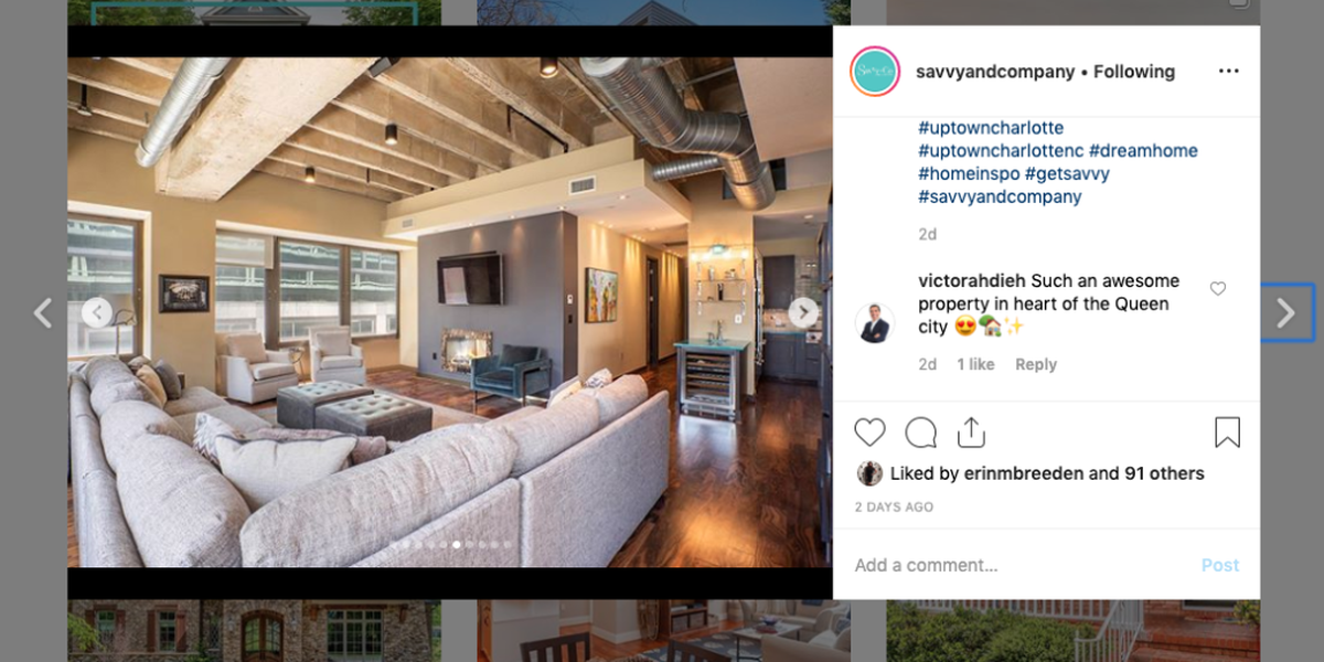 Photo via Instagram/screenshot<br/>Cam Newton's condo is apparently for sale.