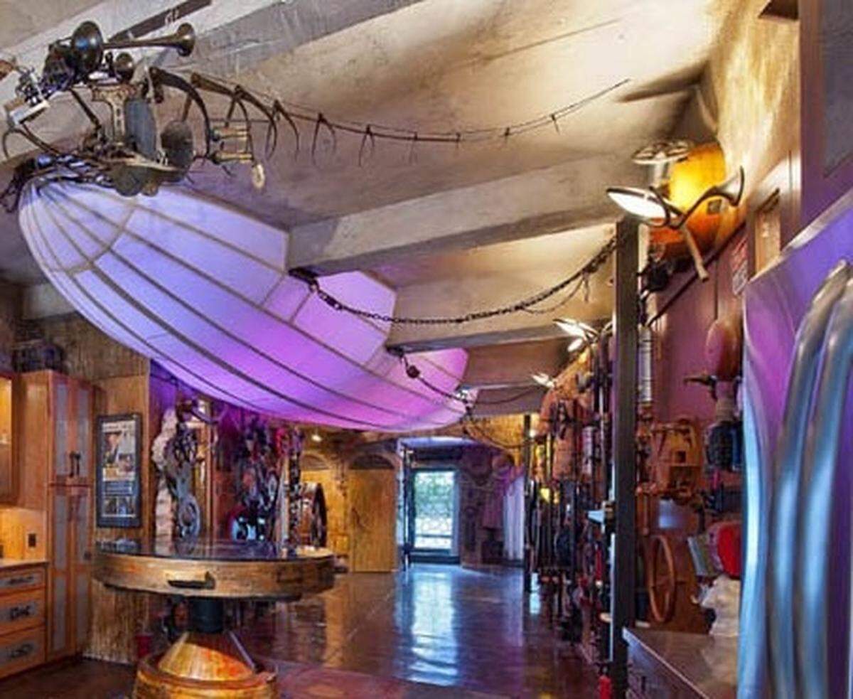 A conceptual rendering of what the interior could look like, with a zeppelin on the ceiling.