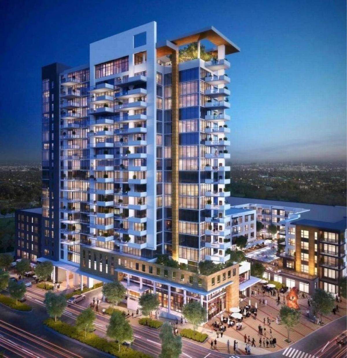 This rendering shows the Uptown 550 at Stonewall.Courtesy Frontop Computer Graphics