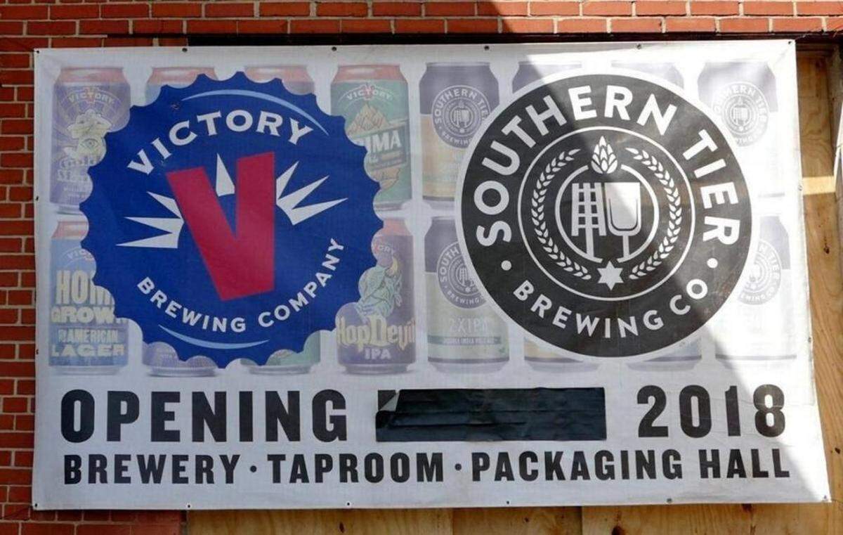 A sign on the exterior of new brewery under construction in South End.Photo by Davie Hinshaw/Charlotte Observer