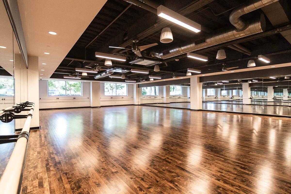 The Dowd YMCA’s barre studio.