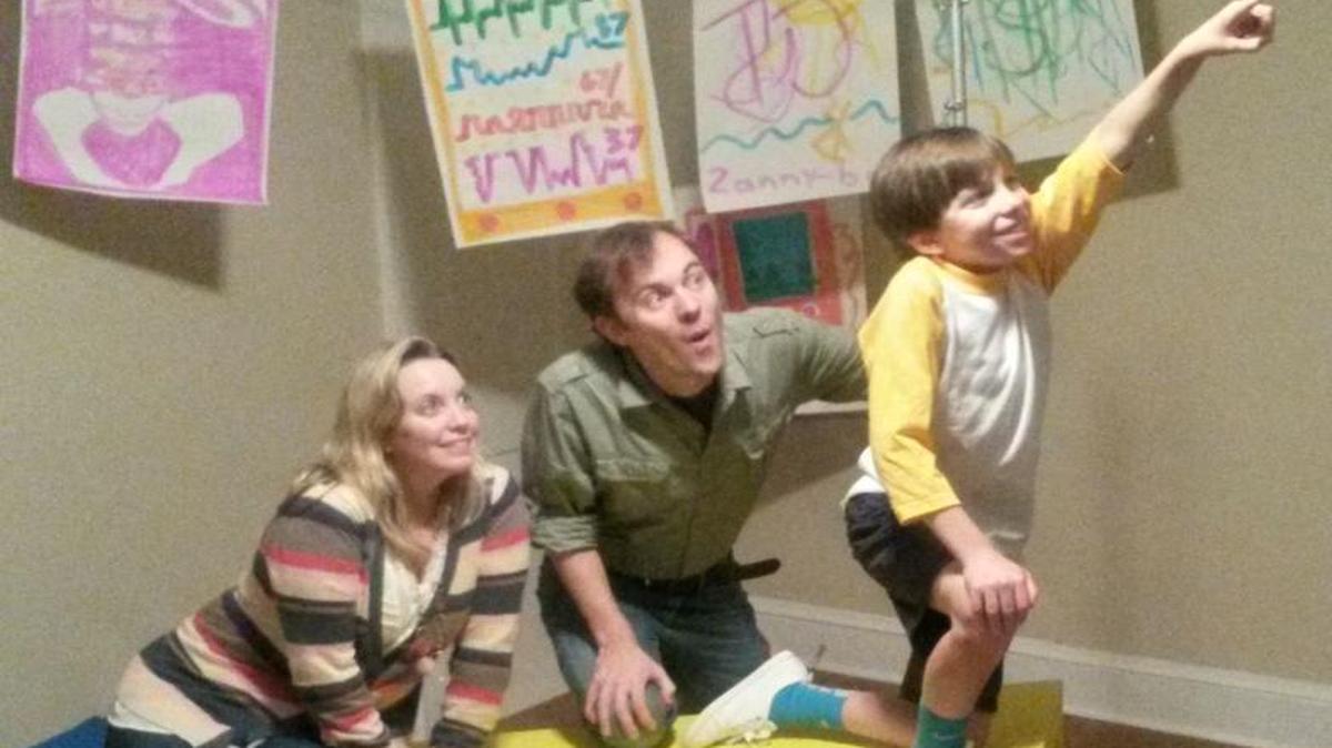 
Allison Rhinehardt, Scott Miller (center) and Pryor Rhinehardt star in “The Yellow Boat” for Three Bone Theatre.
