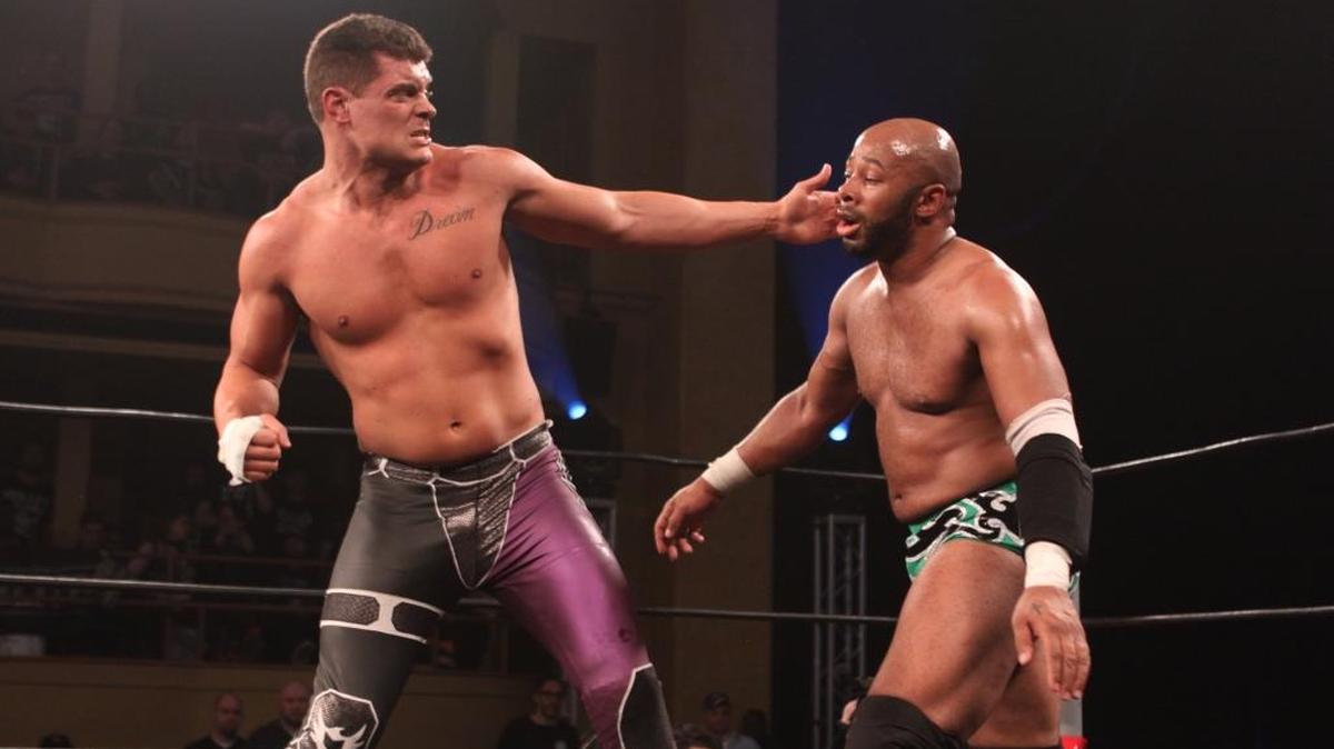 The in-ring photo is Cody goes in for a punch while wrestling former ROH World Heavyweight Champion Jay Lethal.