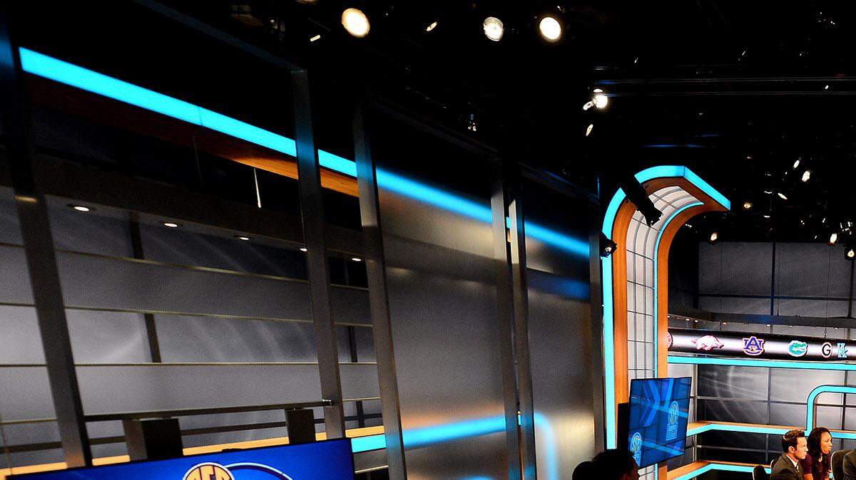 SEC NOW studio at the ESPN studios in Charlotte on Wednesday, August 6, 2014. 