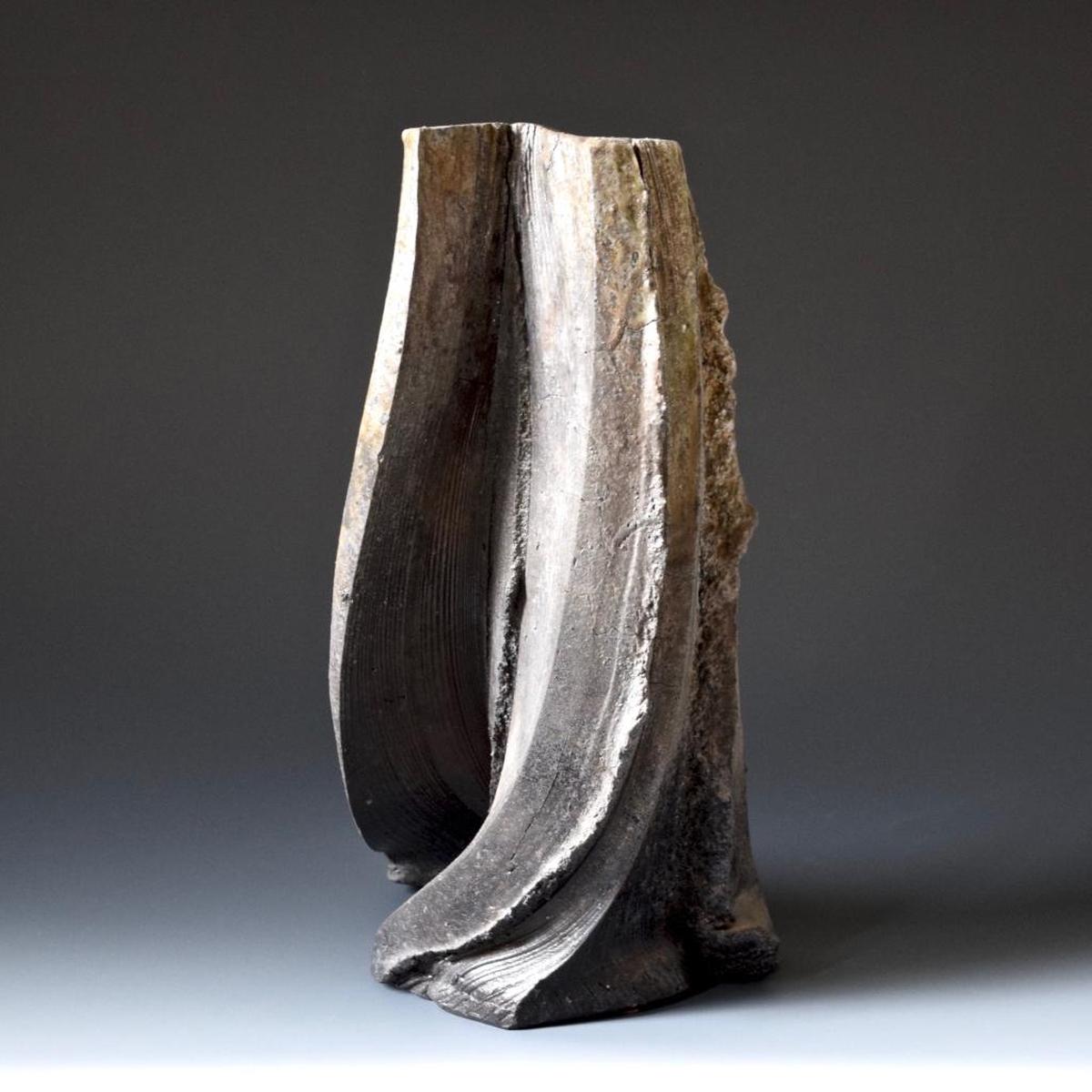 Woodfired natural ash glaze sculptural vase, by Akira Satake, who’ll be at Saturday’s Potters Market Invitational at the Mint Randolph.