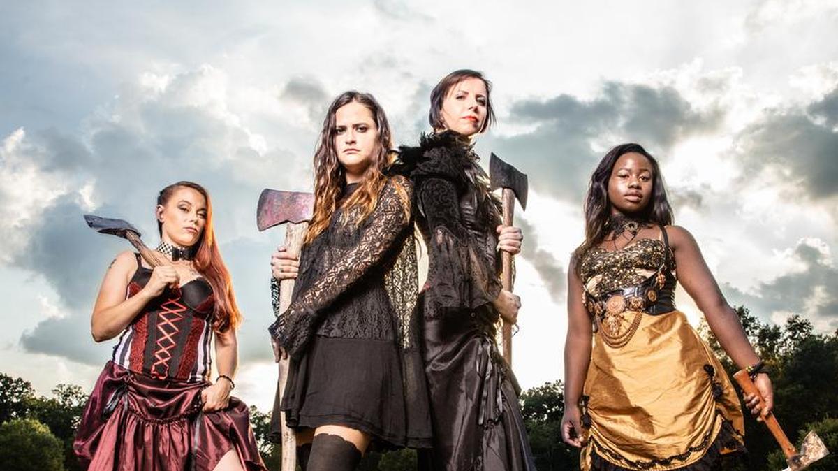The cast of “Lizzie” from left: Rachel “Shea” Shipley; Katy Shepherd (in the title role), Kristin Jann-Fischer and CiCi Kromah.