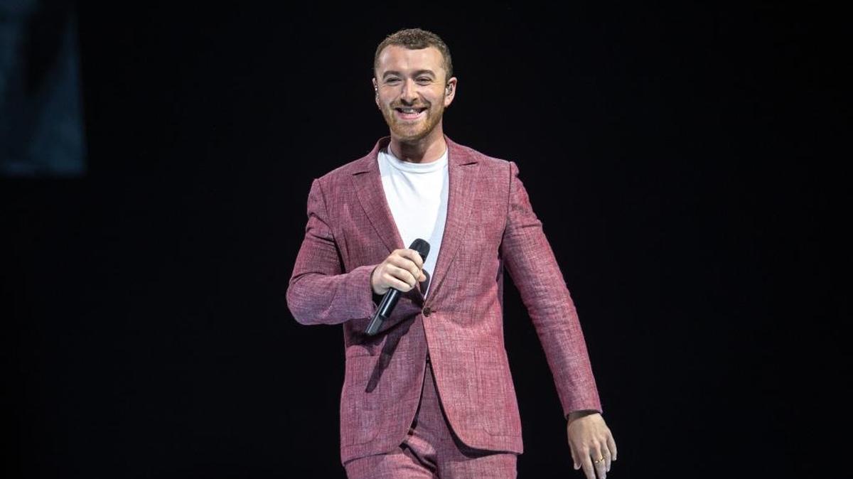 Sam Smith was almost all smiles during his concert at Spectrum Center on Friday night.