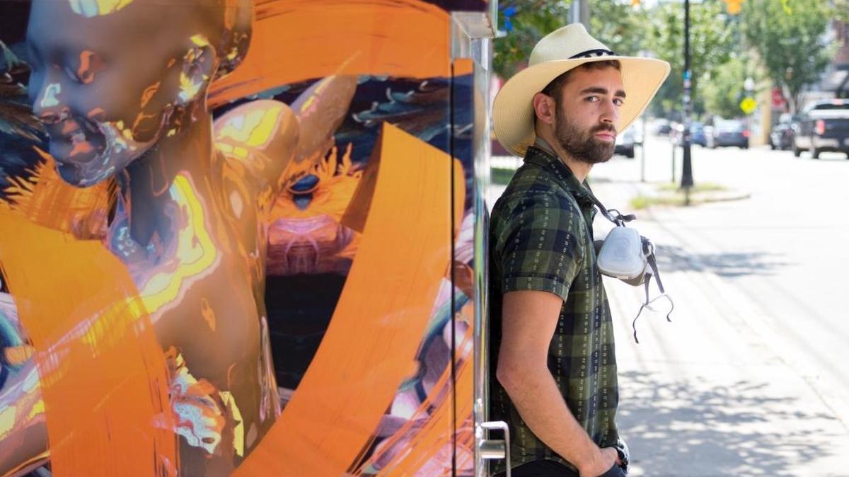 Nicholas Napoletano is a local artist and muralist who brought life to the bare walls of NoDa with his murals. One is painted on the side of Solstice Tavern and the other is a Stella Artois mural on the side of FU Custom Tattoos.