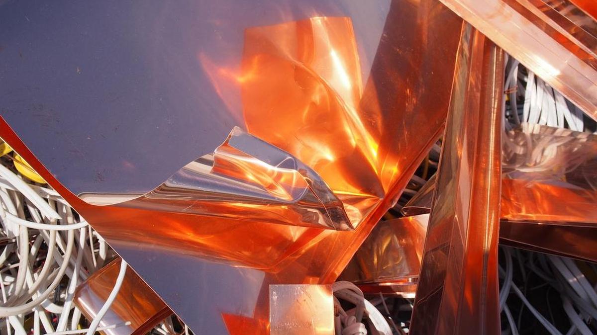 Nancy O. Albert’s “Copper and Wire at Recycling Yard.”