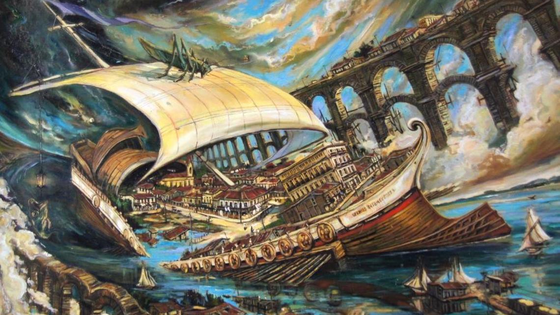 “La Isla su Esperanza (The Island Hope),” 2015, oil on canvas.