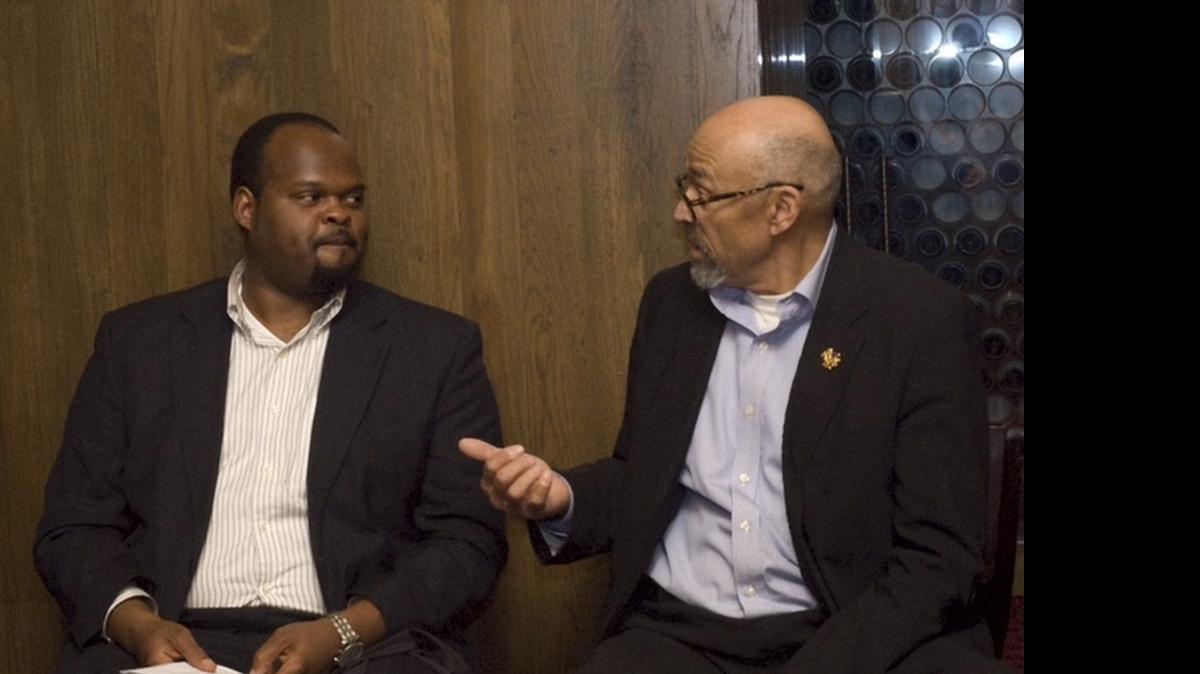 
Lou Bellamy (right), who has been a mentor to Quentin Talley of On Q Productions, will direct the upcoming production of “Seven Guitars” and appear with Talley in a fund-raising event titled “Lou, Q and You at The Vue.” 
