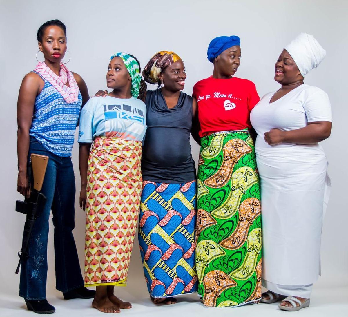 The cast of “Eclipsed,” from left: Tracie Frank, Gbale Allen, Racquel Nadhiri, Toni Brion Oliver and Ruby Edwards.