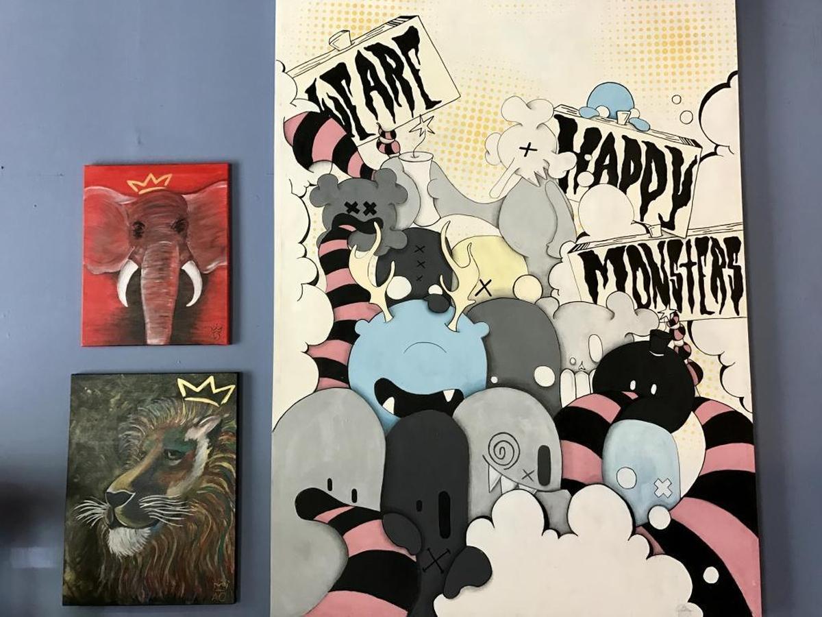 Paintings fill Dupp & Swat’s new location.