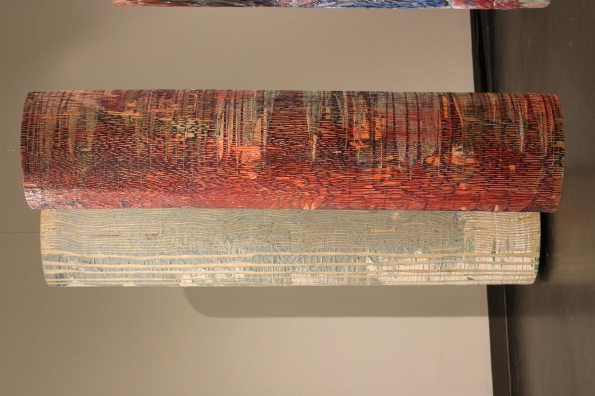 Natalie Bork’s “Cylinders” at CPCC.