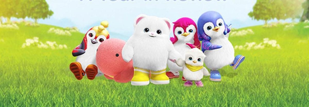 This is the cast of characters from “Badanamu,” a show Biggs cast, voice-directs and stars in. (She’s the voice of both Jess and Curly – the pink and purple guys on the right – as well as all three of The Three Kittens, and “a slew of additional characters.”) It’s scheduled to air in France, Spain, Australia and China, she says.