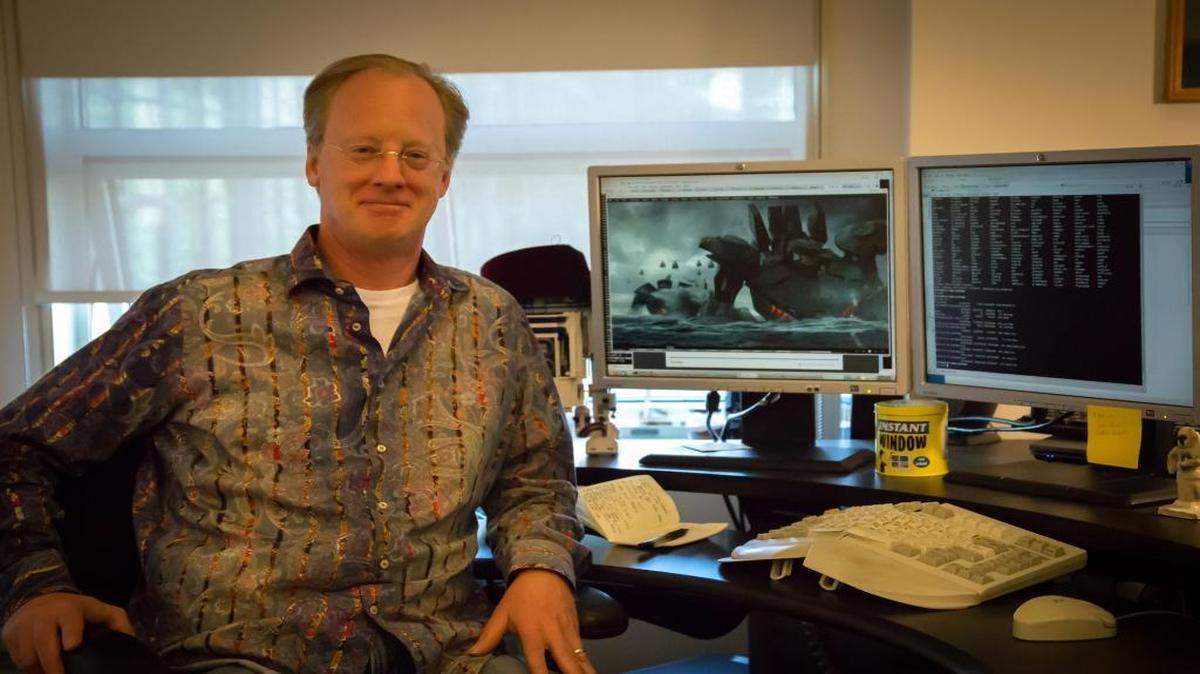Cary Phillips at work for ILM.