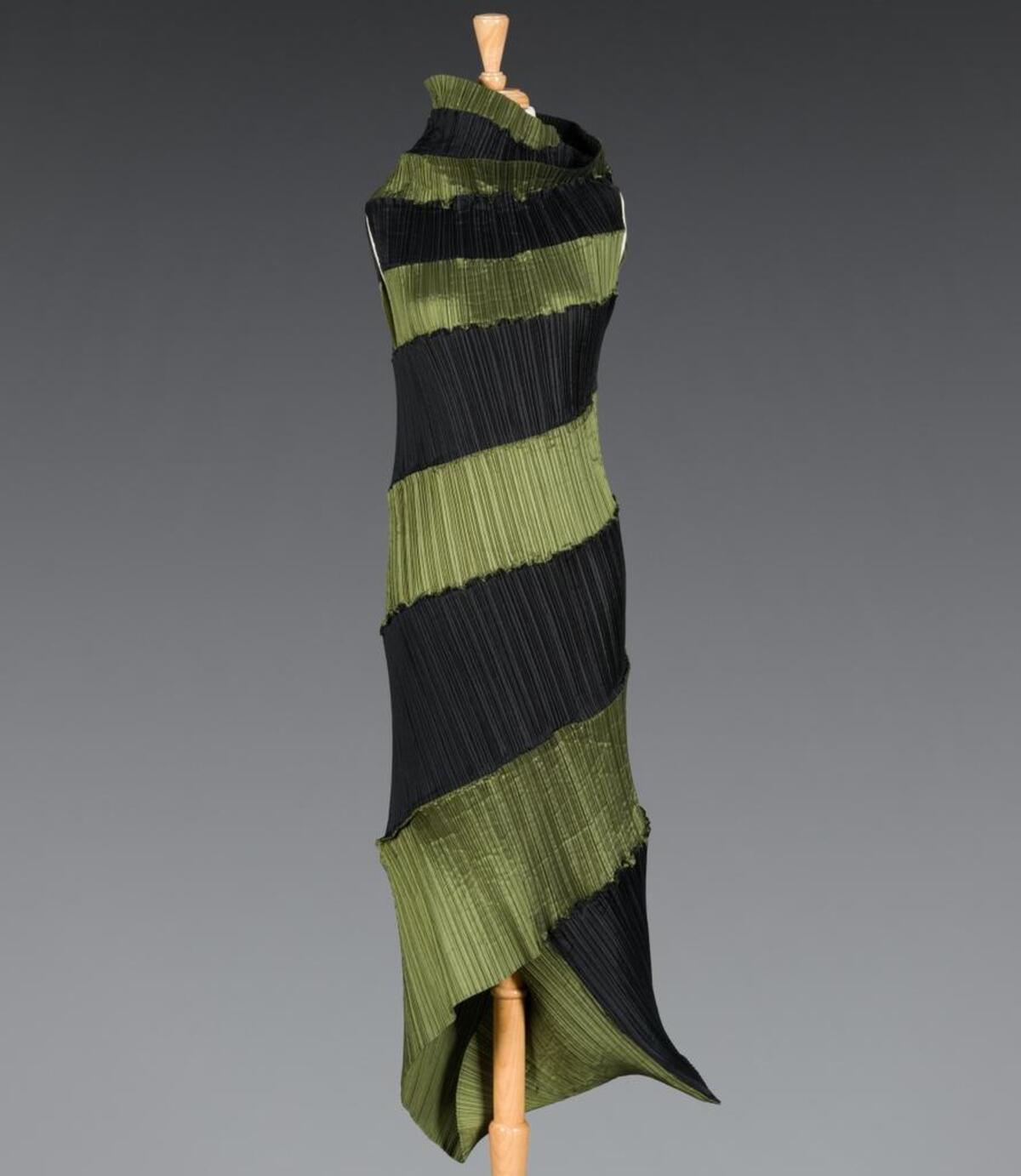 A dress by Issey Miyake, part of the Mint’s “Charlotte Collects: Contemporary Couture and Fabulous Fashion.”