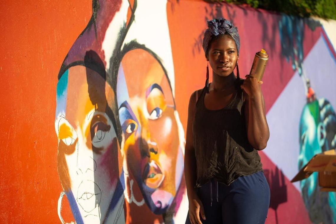 Georgie Nakima at work.