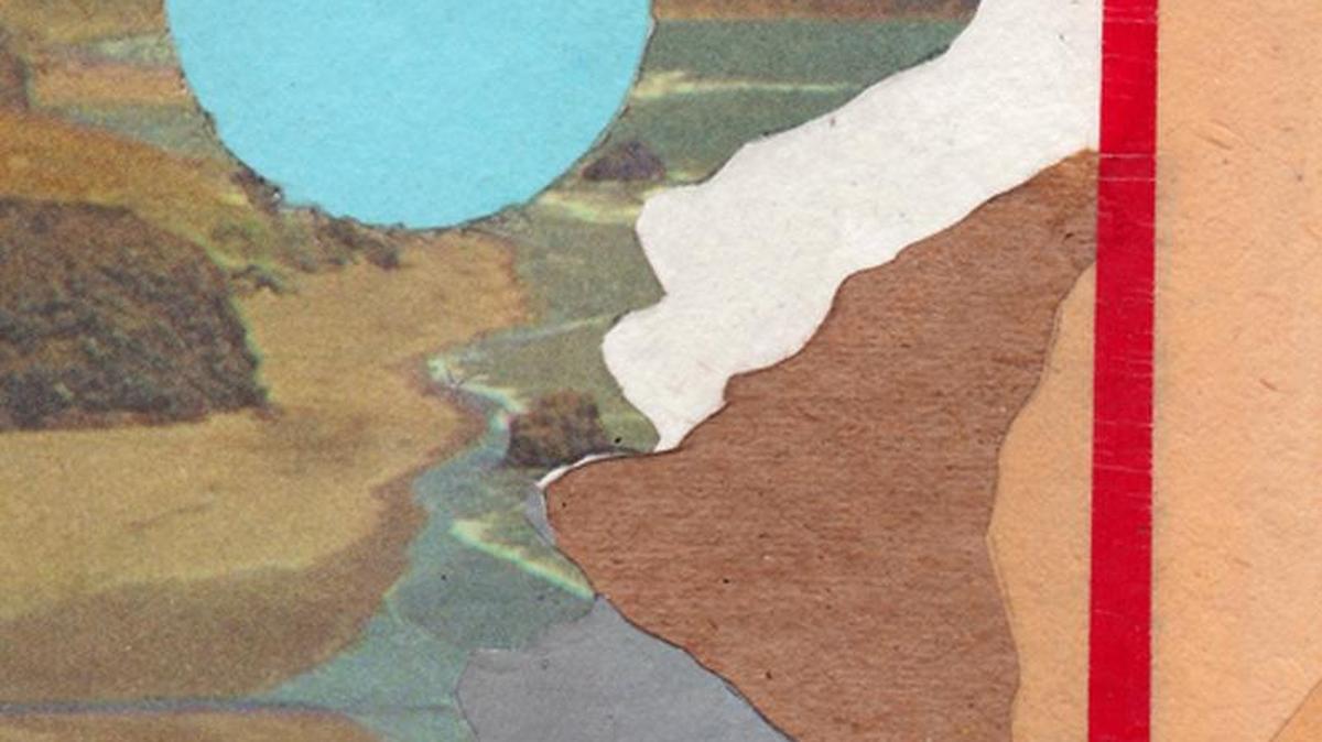 Artwork for sale at CPCC includes student work such as this collage by Nikki Oliver.