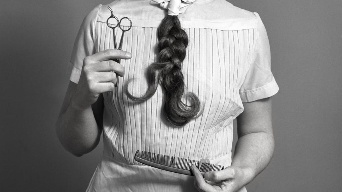 “Hair Tie” by Rebecca Drolen, at The Light Factory.