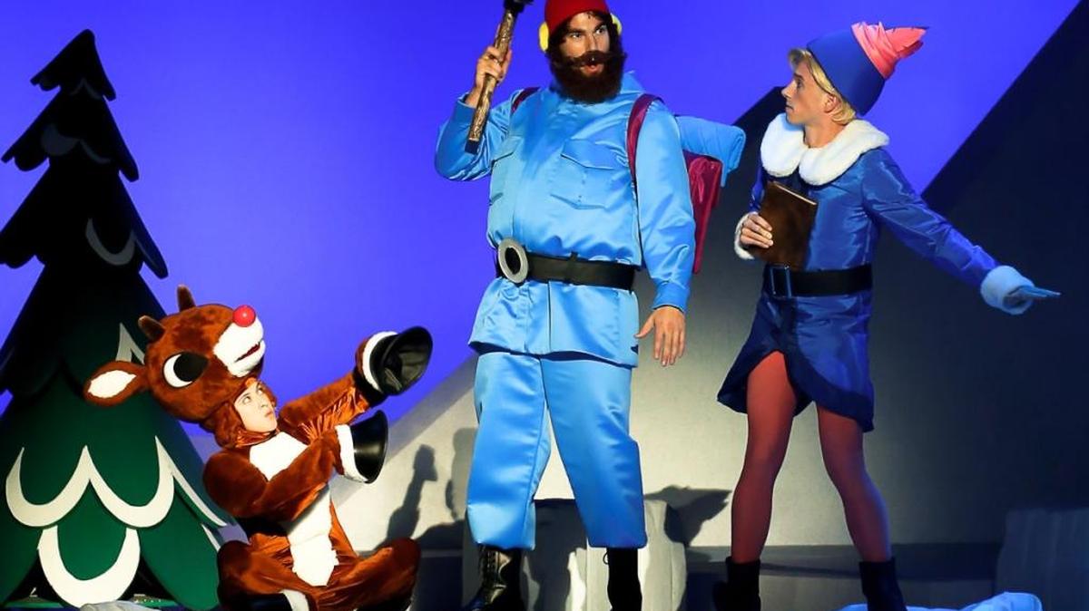 “Rudolph the Red-Nosed Reindeer: The Musical” brightens the stage at Ovens Auditorium Wednesday.