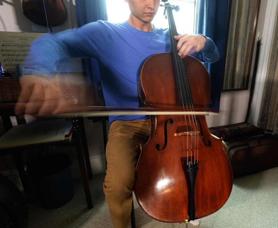 Drew practices in his room, as he’s done since he was tiny. “It was play to him,” says his mother, Donna. “We wondered, at what point would it become official ‘practice’?”