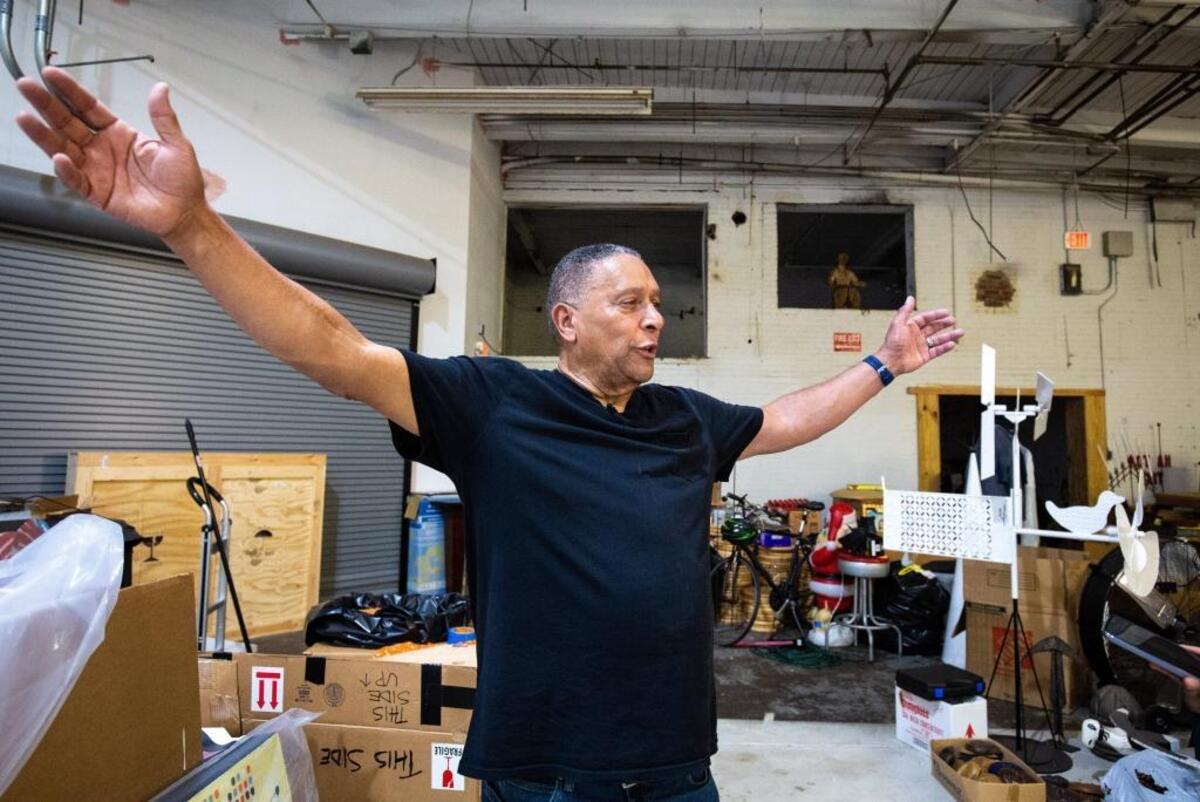 Juan Logan talks about his different projects spanning over 5 decades in his studio in Belmont, N.C. on Wednesday July 11, 2018.