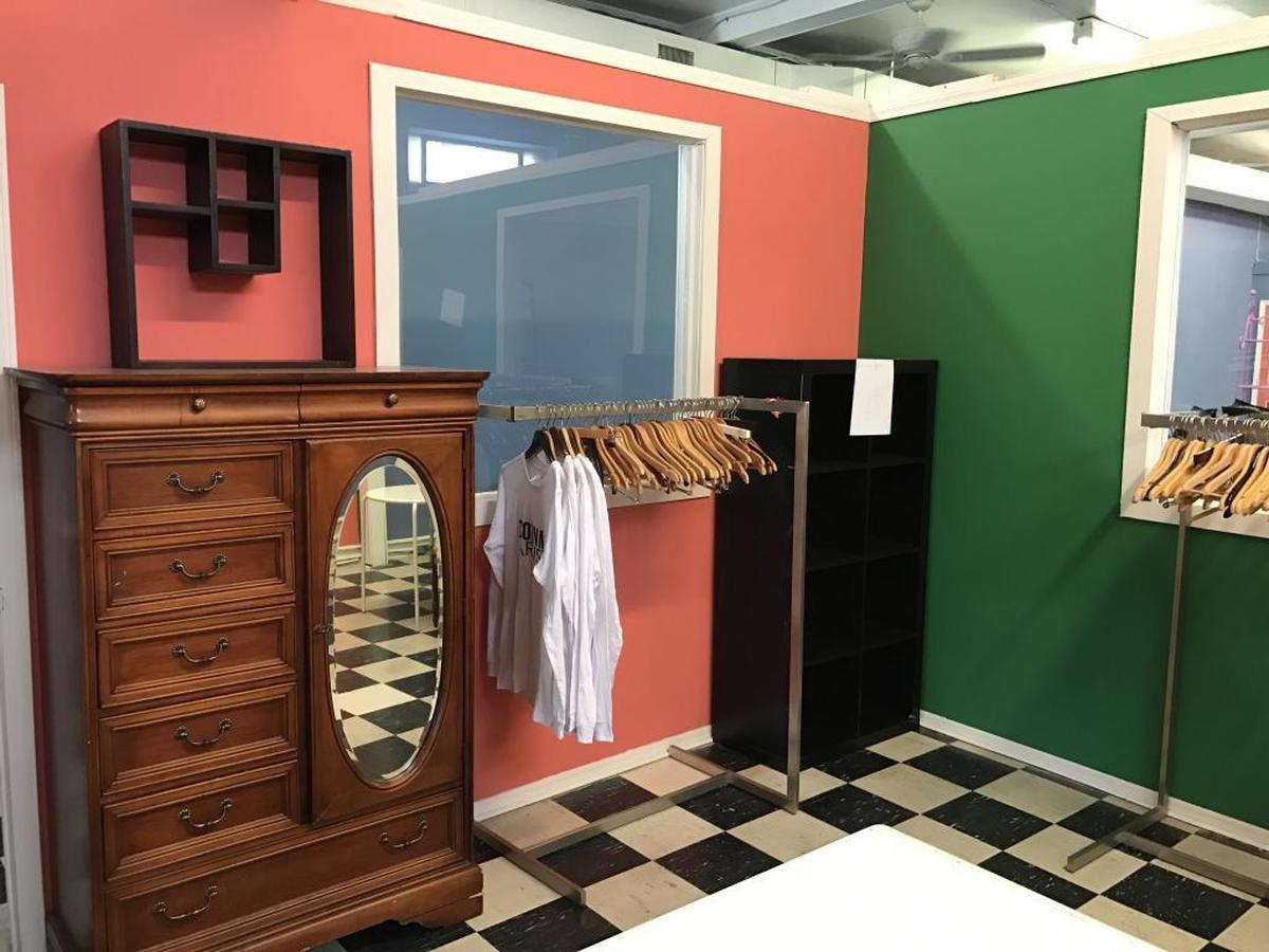 A retail section comes together the day before opening, at Dupp & Swat’s new location.