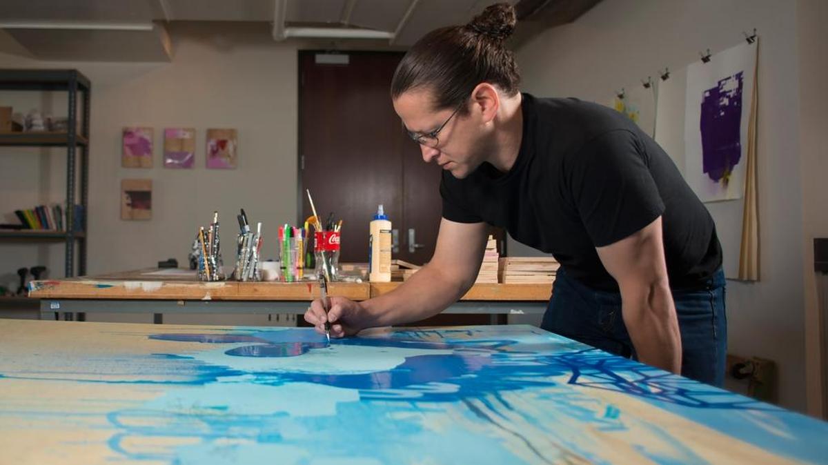 Ivan Depeña  moved to Charlotte to become an artist-in-residence at the McColl Center for Art + Innovation, and ended up staying here.
