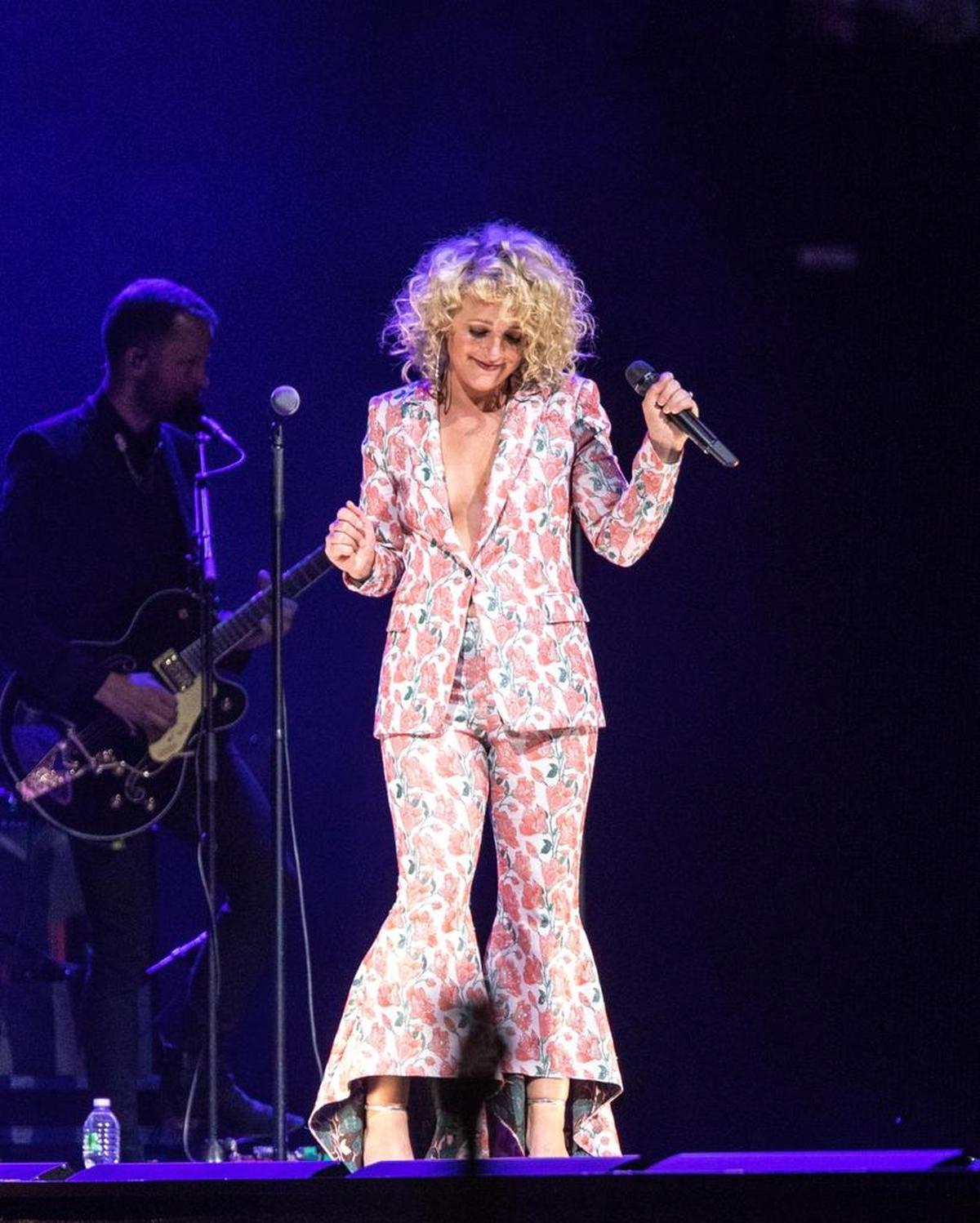 Cam performs before Sam Smith’s headlining set at Spectrum Center on Friday night.