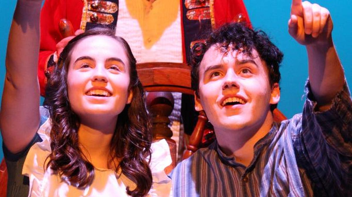 Coming up in “Peter and the Starcatcher” at Theatre Charlotte: Molly Aster (Ailey Finn), Dave Blamy (Black Stache) and Boy/Peter Pan (Patrick Stepp).