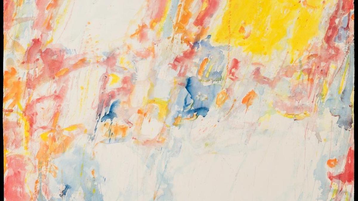 
Sam Francis, Composition: Yellow and Red, watercolor and gouache on paper, ca. 1956 
