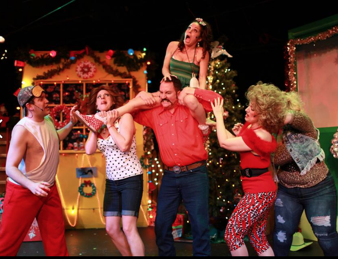 This is a scene from Actor’s Theatre of Charlotte’s 2016 version of “The Great American Trailer Park Christmas Musical,” which is a perennial favorite.