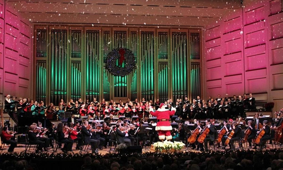 The Charlotte Symphony Orchestra holds performances of “Magic of Christmas” Dec. 13-22 at Knight Theater. This year Carolina Voices’ Singing Christmas Tree joins the CSO.
