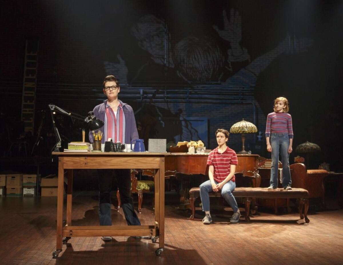 The main character in “Fun Home” appears in three versions: Abby Corrigan is “Medium Alison,” between older and younger counterparts.