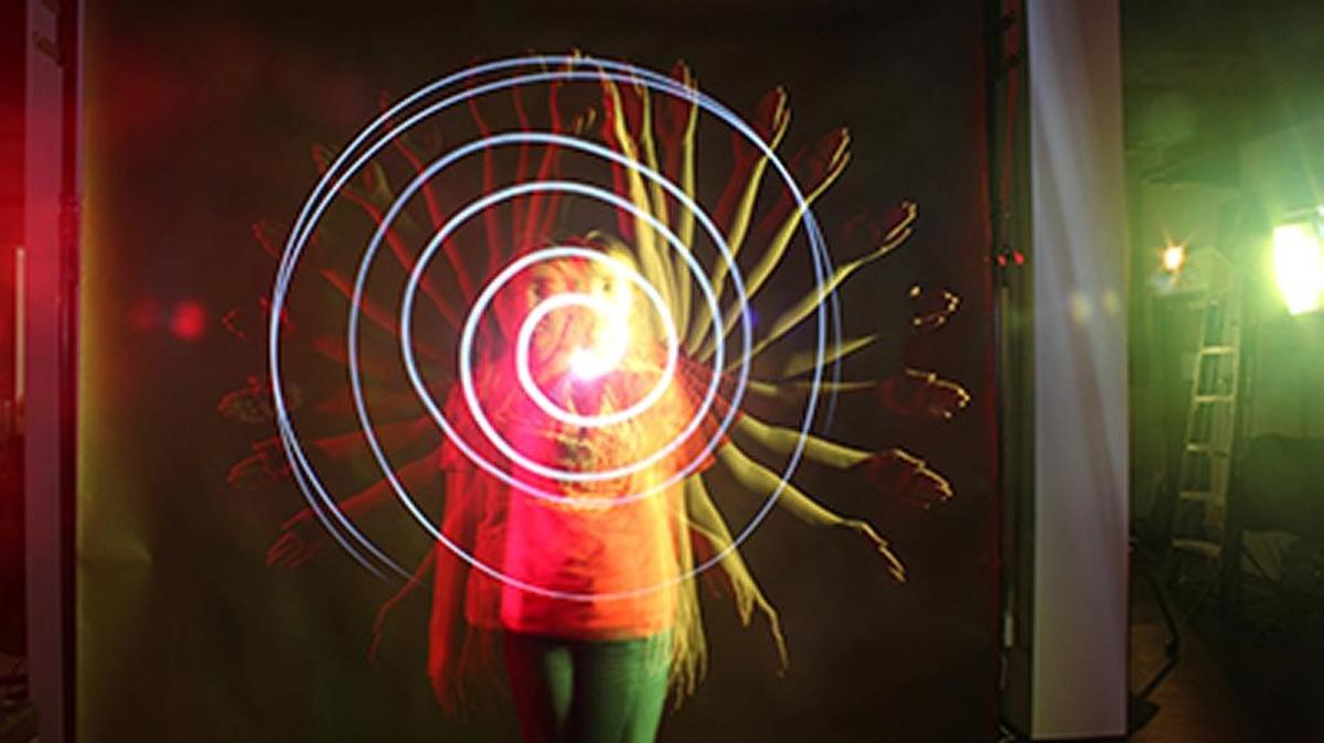 From a past “Connect with Culture” day organized by the Arts & Science Council: Light writing.