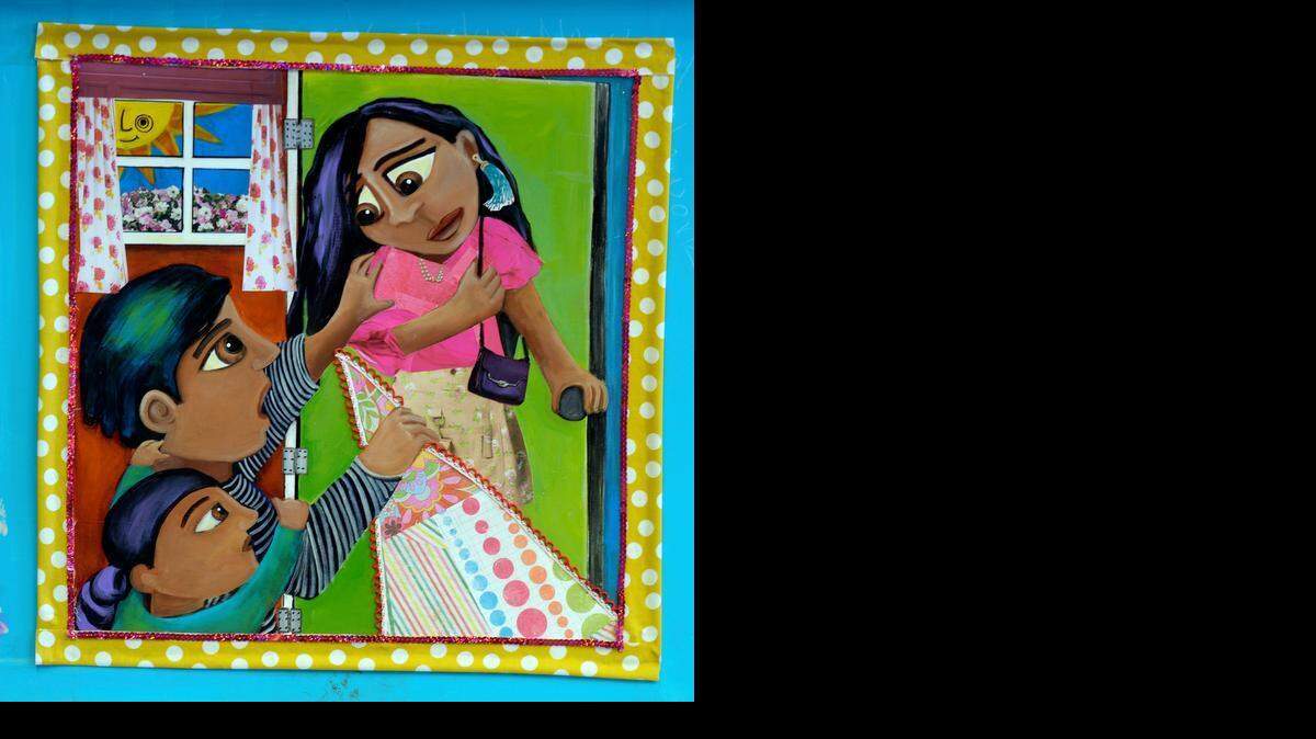 
A frame from Rosalia Torres-Weiner’s story, “El Papalote Magico”, “The Magic Kite”, which tells the tale of an immigration.
