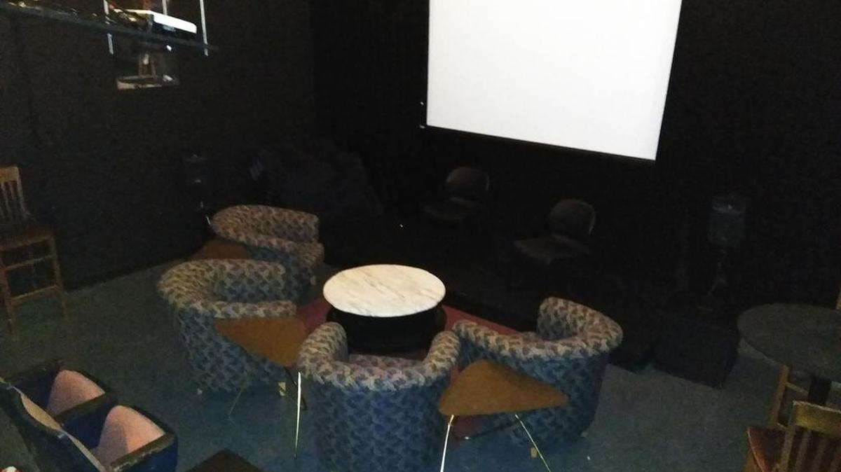 The VisArt screening room, dubbed the Video Cave.
