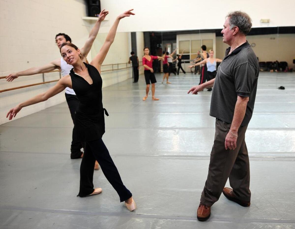 Jean-Pierre Bonnefoux (right) rehearses with dancers David Ingram and Jamie Dee in 2009. Says Ingram of Bonnefoux: “He is an artist as a teacher, an artist as a choreographer, an artist as a dancer.”