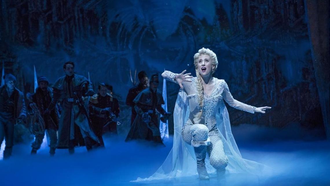 Charlotte schools will be the first to try the “Junior” version of Broadway’s “Frozen” musical (here, Cassie Levy as Elsa in 2018).