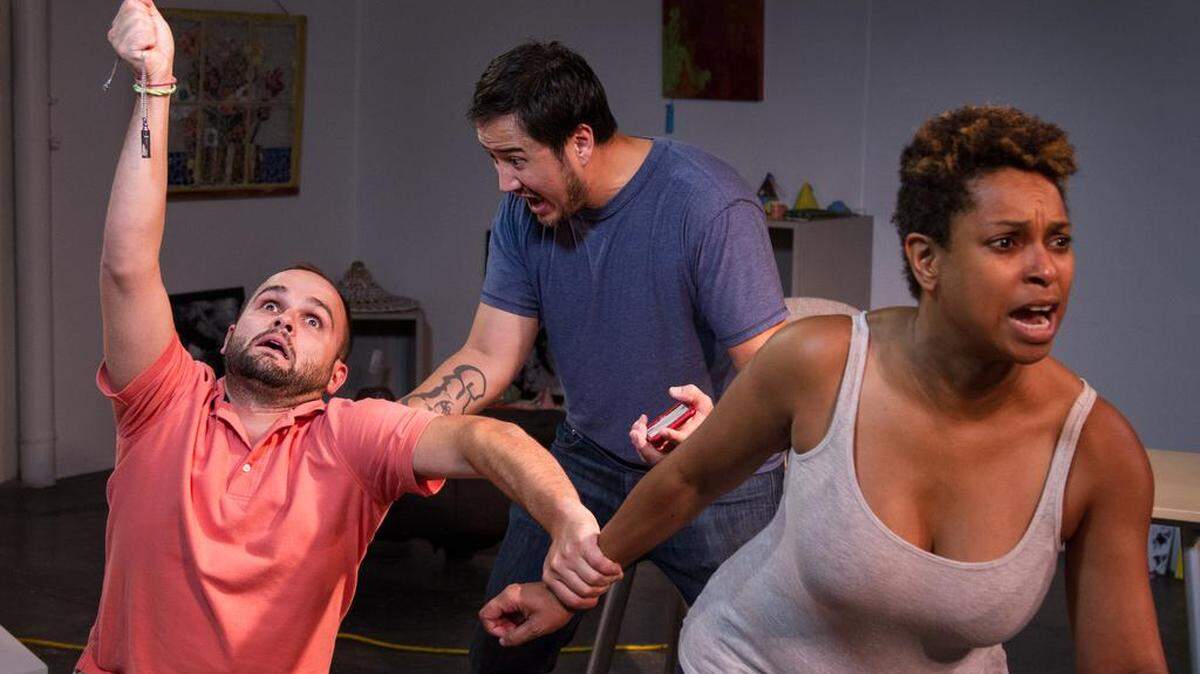A recent show from Donna Scott Productions: “Eat the Runt” with (from left) Stephen Seay, Stephen West-Rogers and Ericka Ross.