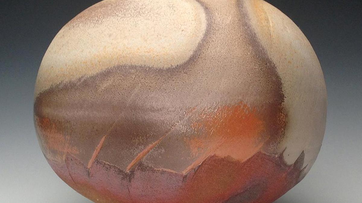 Grain Jar with Orange Flash by Denny Gerwin.