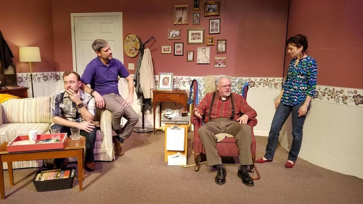 In ATC’s “The Luckiest People”: Scott A. Miller, Tim Ross, Dennis Delamar, Susan Stein.