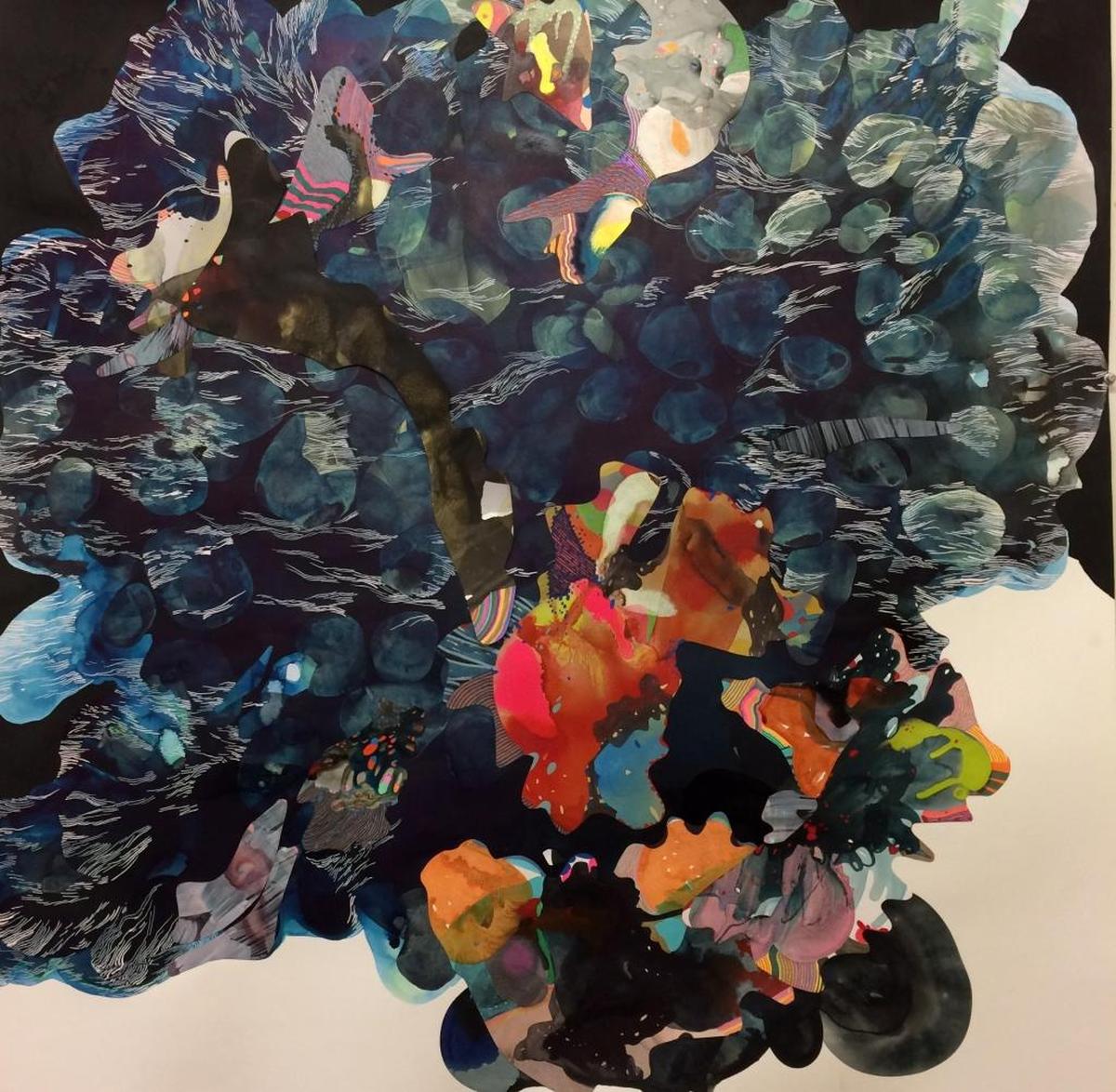 “Blue Sea #2,” 2017, by Anne Austin Pearce.