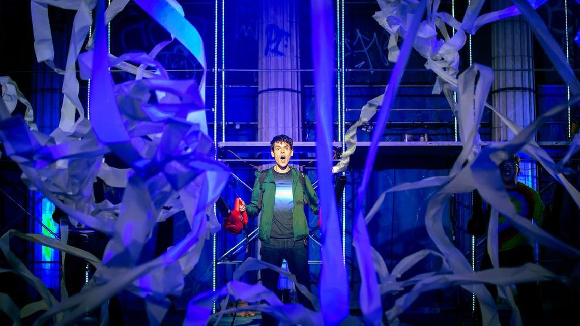 Chris McCarrell, who originated the lead role in the off-Broadway production of “The Lightning Thief: The Percy Jackson Musical” in 2017, stars in the national tour now playing in Charlotte.