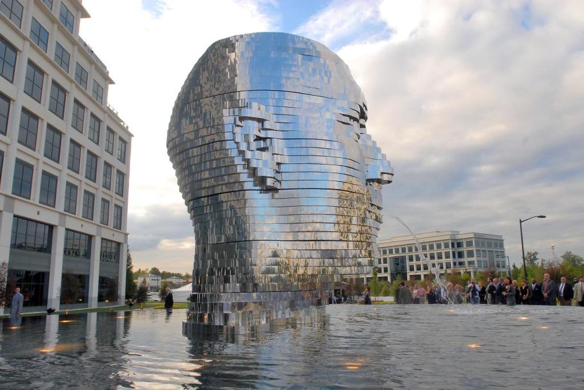 Odyssey Logistics has moved its headquarters from Connecticut to Charlotte’s Whitehall Corporate Center, home to Czech sculptor David Cerny’s “Metalmorphosis.”