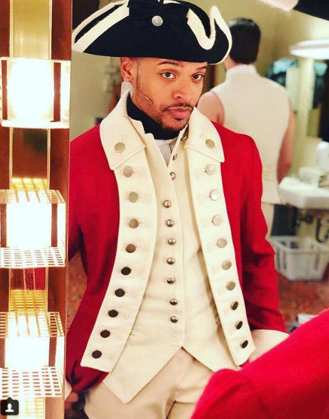 Tre Smith, in “Hamilton” garb, via his Instagram account; you can follow along @williet87.