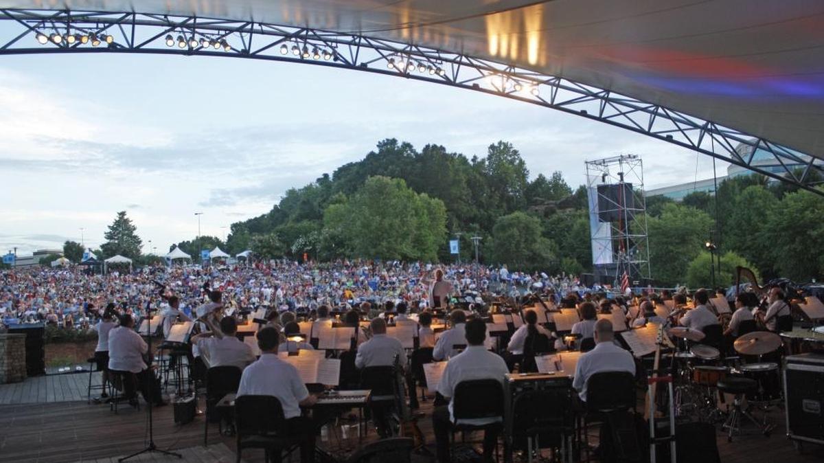 
Albert-George Schram leads the Symphony at Summer Pops.
