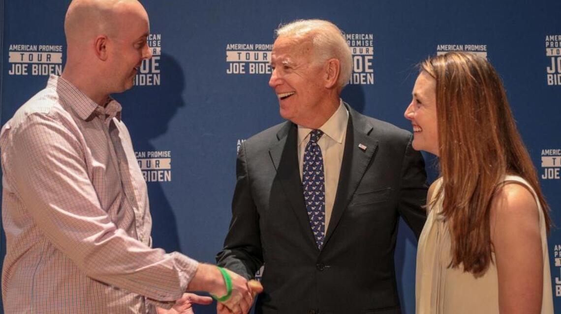 Joe Biden came to promote his book. But that may not be the only thing he was selling.